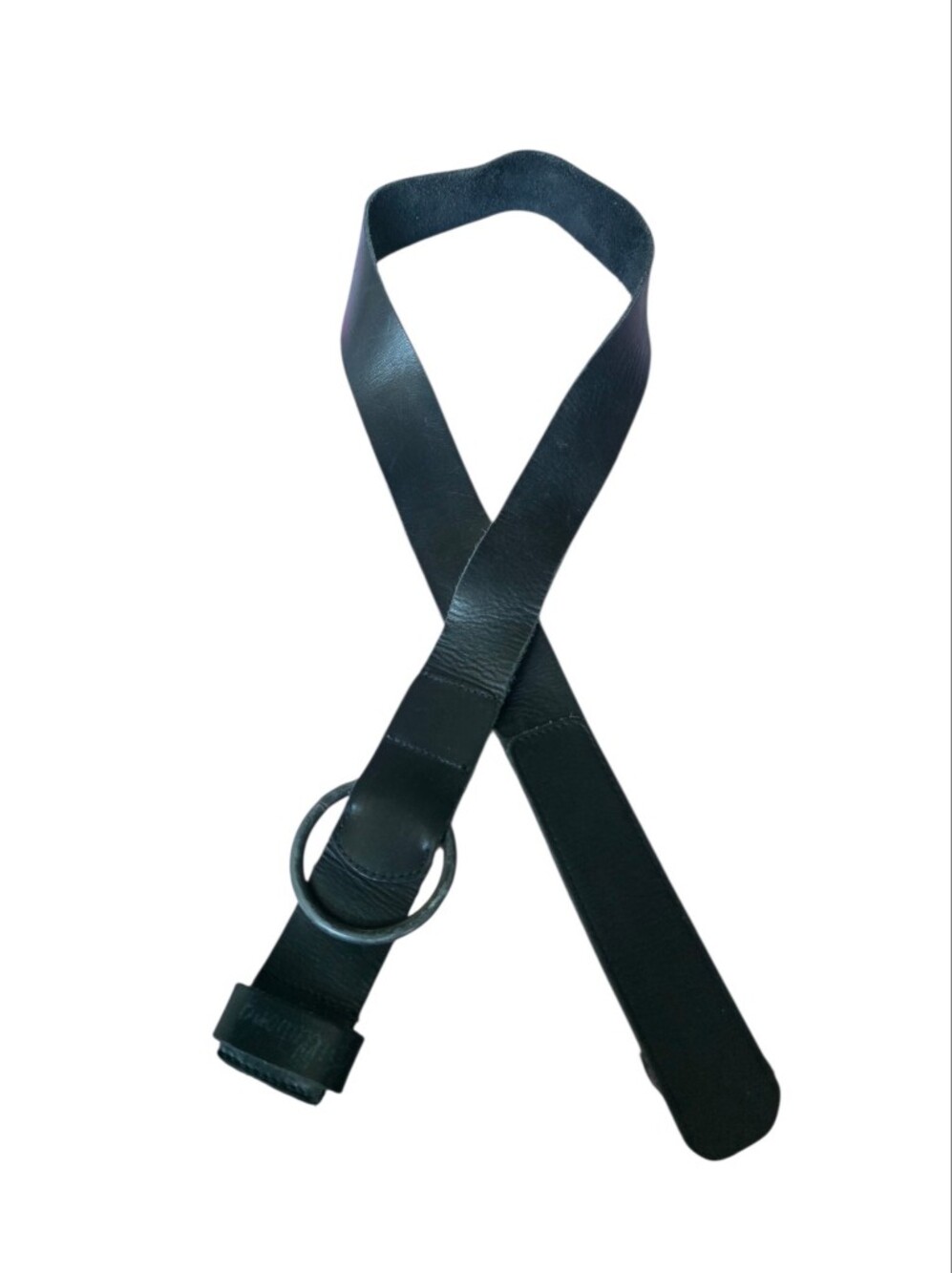 Billabong Classic Black Leather D-Ring Belt for Men